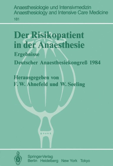 Friedrich Wilhelm Ahnefeld, Wulf Seeling - Der Risikopatient in der Anaesthesie, Häftad