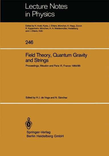 H.J. de Vega, N. Sanchez - Field Theory, Quantum Gravity and Strings, Häftad