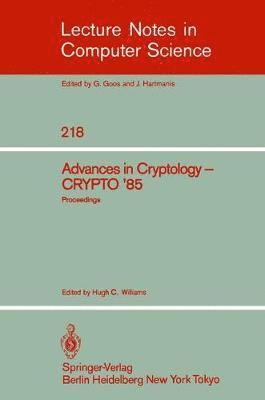 Advances in Cryptology 1