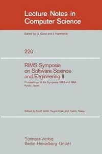 bokomslag RIMS Symposium on Software Science and Engineering II
