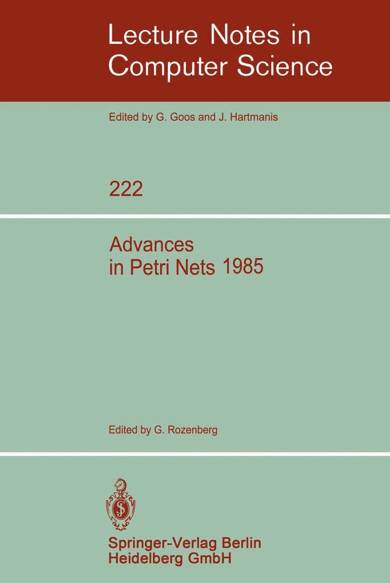 Advances in Petri Nets 1985 1