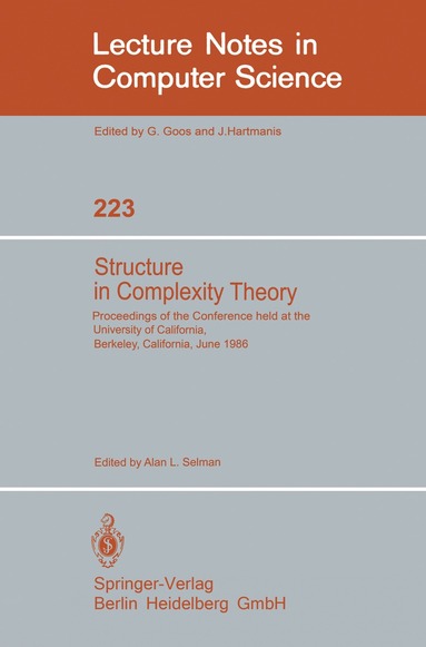 bokomslag Structure in Complexity Theory