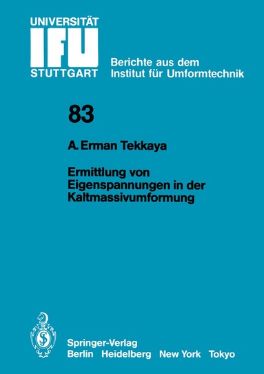 bokomslag Ermittlung von Eigenspannungen in der Kaltmassivumformung