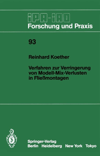 Reinhard Koether - Verfahren zur Verringerung von Modell-Mix-Verlusten in Fließmontagen, Häftad