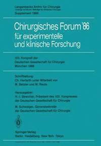 bokomslag 103. Kongre der Deutschen Gesellschaft fr Chirurgie Mnchen, 23.26. April 1986