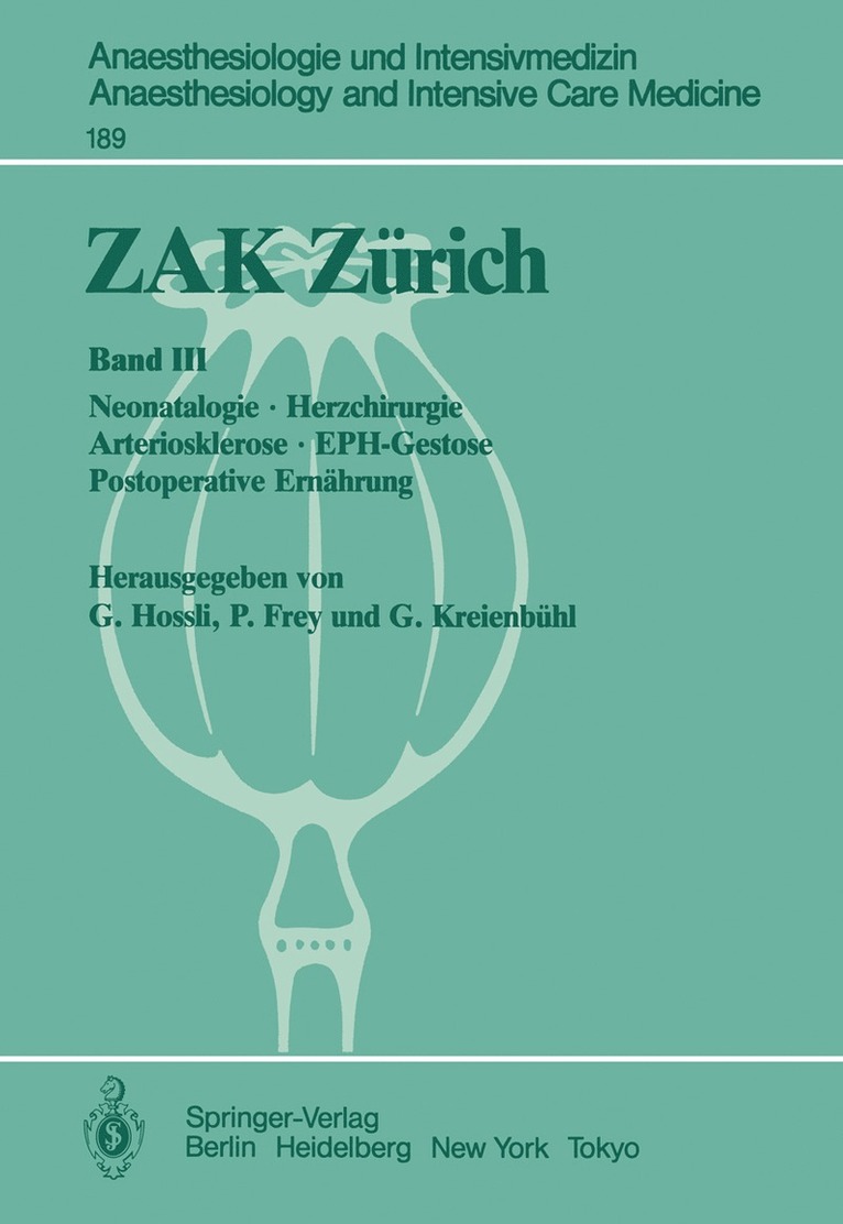 Georg Hossli, Pius Frey, Georg Kreienbühl - ZAK Zürich, Häftad