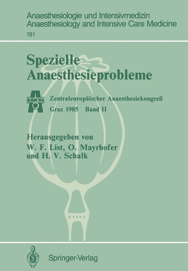 bokomslag Spezielle Anaesthesieprobleme