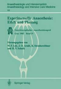 bokomslag Experimentelle Anaesthesie: Ethik und Planung