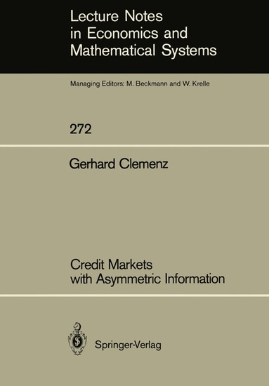 bokomslag Credit Markets with Asymmetric Information