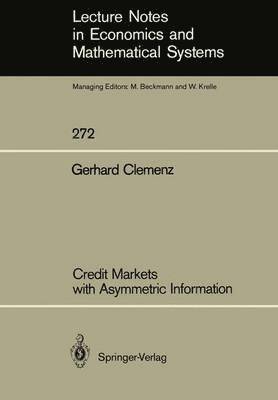 Credit Markets with Asymmetric Information 1