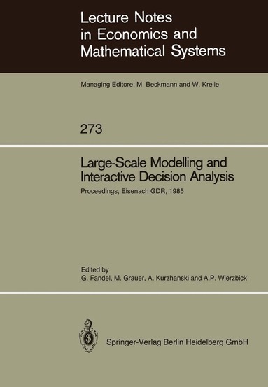 Günter Fandel, Manfred Grauer, Alexander Kurzhanski, Andrzej P. Wierzbicki - Large-Scale Modelling and Interactive Decision Analysis, Häftad
