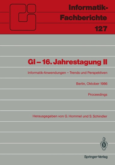 Günther Hommel, Sigram Schindler - GI — 16. Jahrestagung II, Häftad