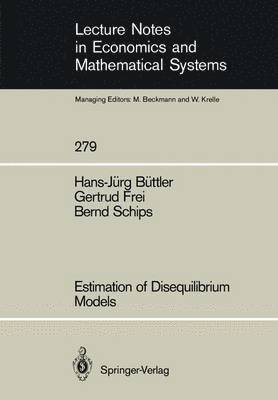 bokomslag Estimation of Disequilibrium Models