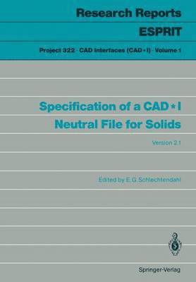 Specification of a CAD*I Neutral File for Solids