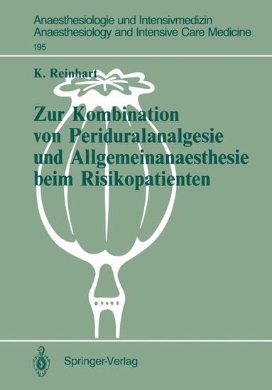 bokomslag Zur Kombination von Periduralanalgesie und Allgemeinanaesthesie beim Risikopatienten