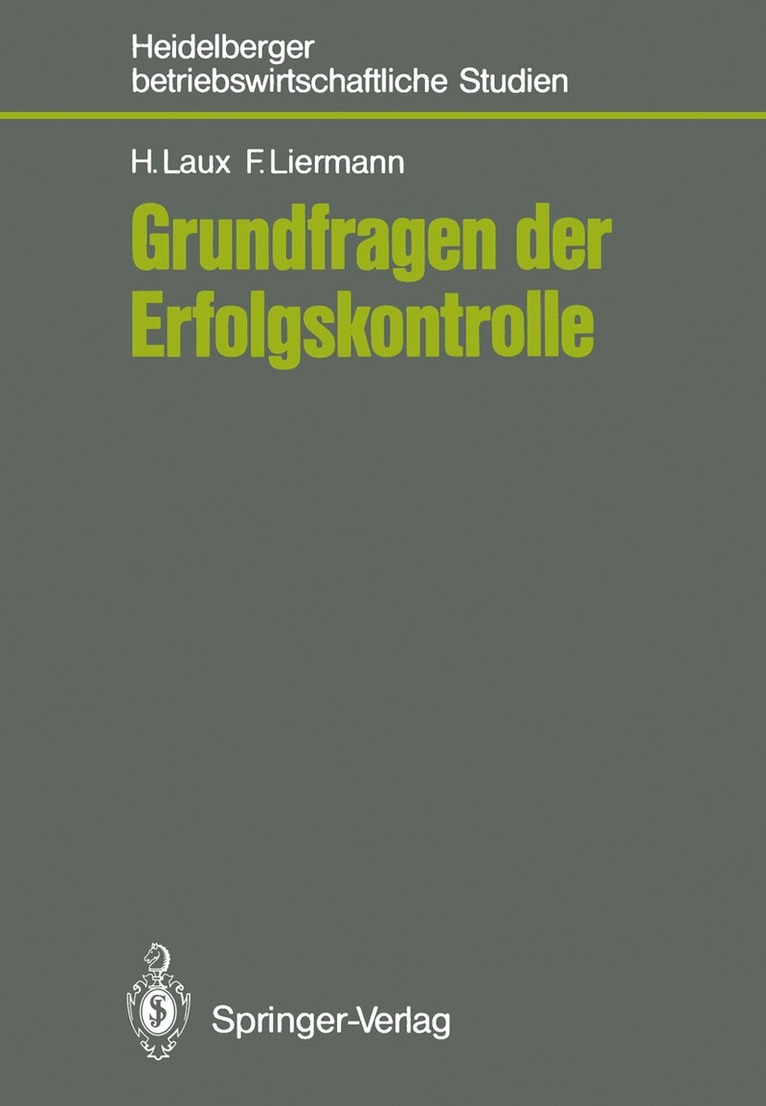 Grundfragen der Erfolgskontrolle 1