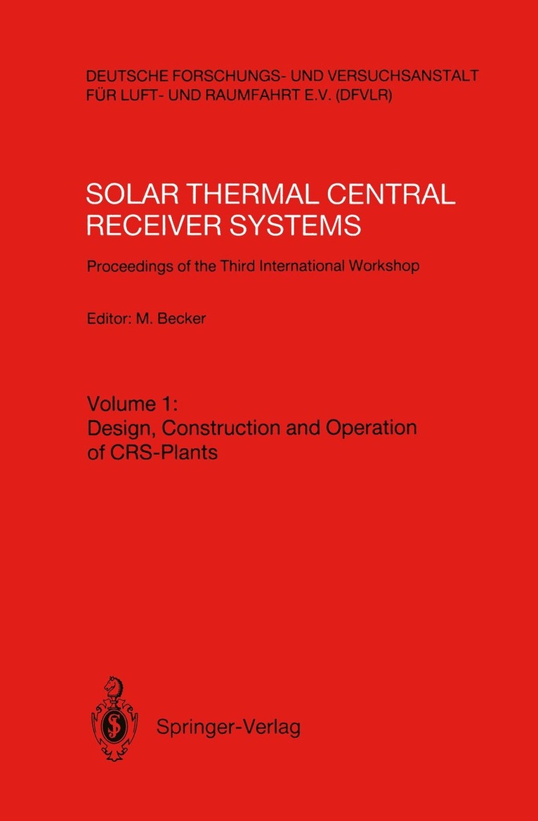 Manfred Becker - Solar Thermal Central Receiver Systems, Häftad