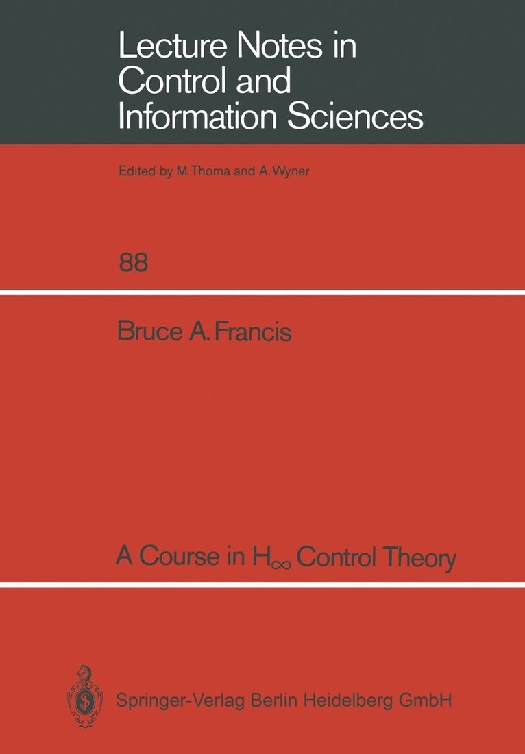 Course in H∞ Control Theory