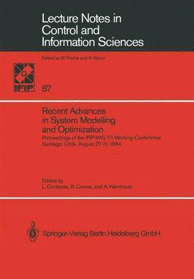 bokomslag Recent Advances in System Modelling and Optimization