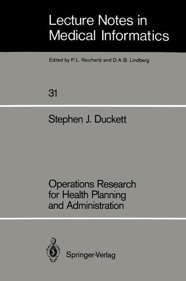 Stephen J. Duckett - Operations Research for Health Planning and Administration, Häftad