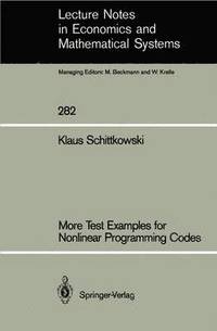 bokomslag More Test Examples for Nonlinear Programming Codes