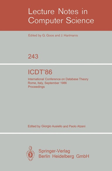 Giorgio Ausiello, Paolo Atzeni - ICDT'86, Häftad