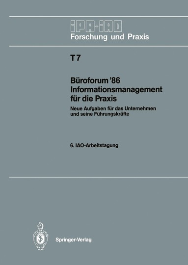 Hans-Jörg Bullinger - Büroforum ’86 Informationsmanagement für die Praxis, Häftad
