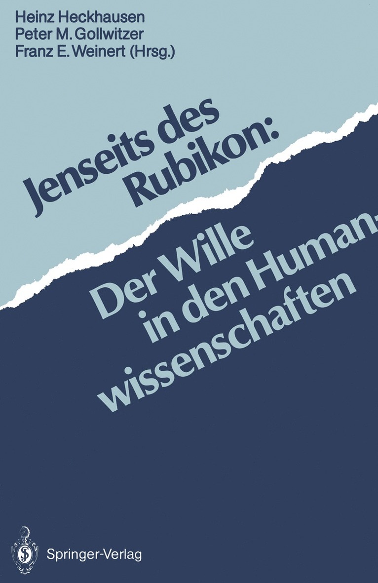 Heinz Heckhausen, Peter M. Gollwitzer, Franz E. Weinert - Jenseits des Rubikon, Häftad