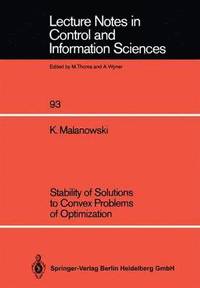 bokomslag Stability of Solutions to Convex Problems of Optimization