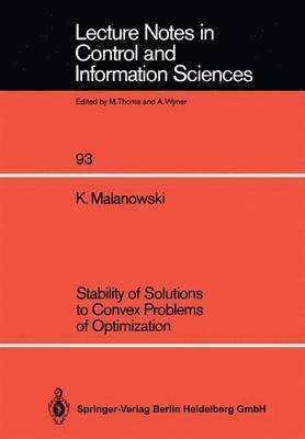 bokomslag Stability of Solutions to Convex Problems of Optimization