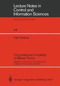 bokomslag Computational Complexity of Bilinear Forms