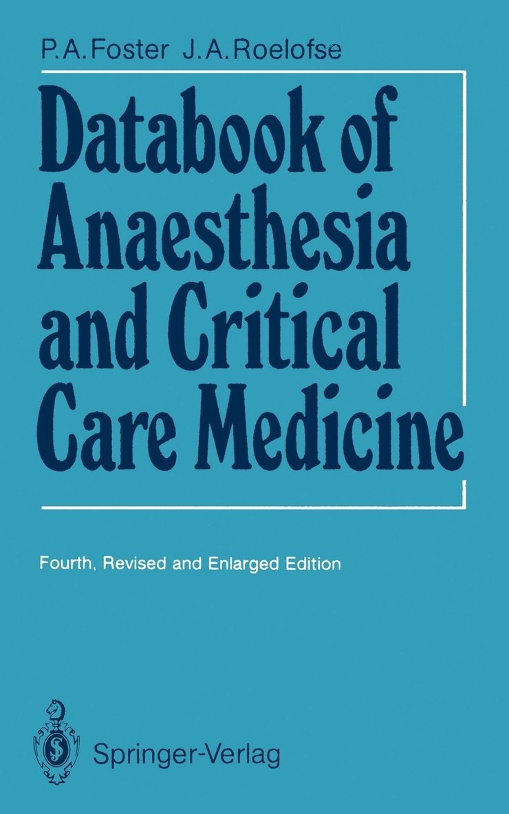 Databook of Anaesthesia and Critical Care Medicine 1