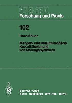 bokomslag Mengen- und ablauforientierte Kapazittsplanung von Montagesystemen