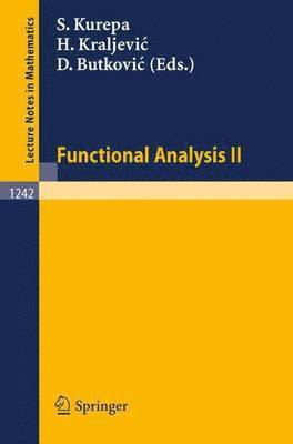 Functional Analysis II 1