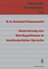 bokomslag Generierung von Worthypothesen in kontinuierlicher Sprache