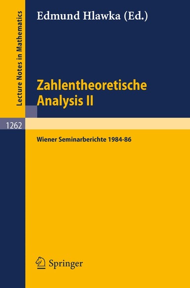 Edmund Hlawka - Zahlentheoretische Analysis II, Häftad