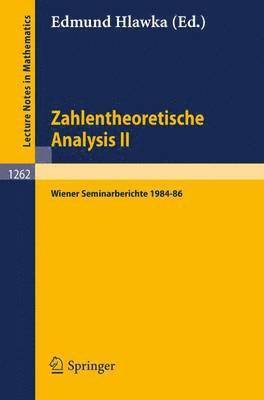 Zahlentheoretische Analysis II 1