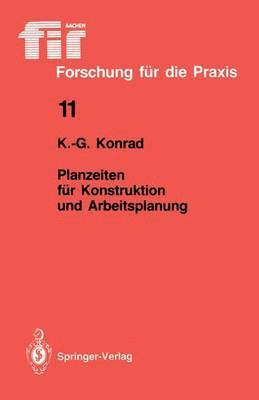 bokomslag Planzeiten fr Konstruktion und Arbeitsplanung