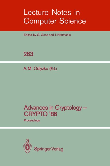 Andrew M. Odlyzko - Advances in Cryptology - CRYPTO '86, Häftad