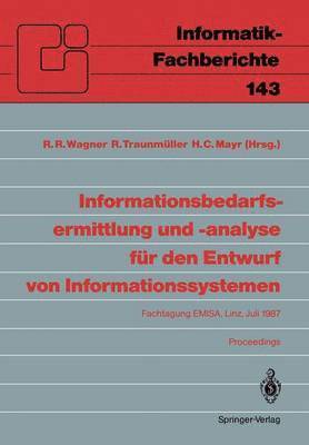 bokomslag Informationsbedarfsermittlung und -analyse fr den Entwurf von Informationssystemen