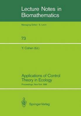 bokomslag Applications of Control Theory in Ecology