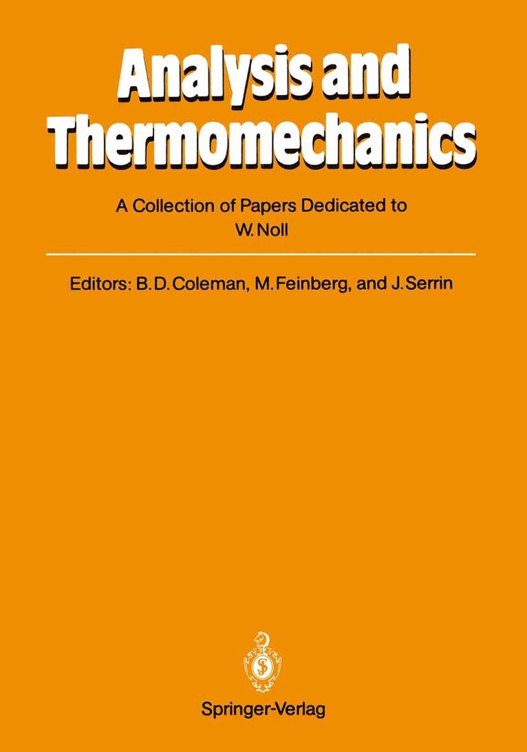 Analysis and Thermomechanics 1