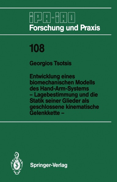 Georgios Tsotsis - Entwicklung eines biomechanischen Modells des Hand-Arm-Systems, Häftad