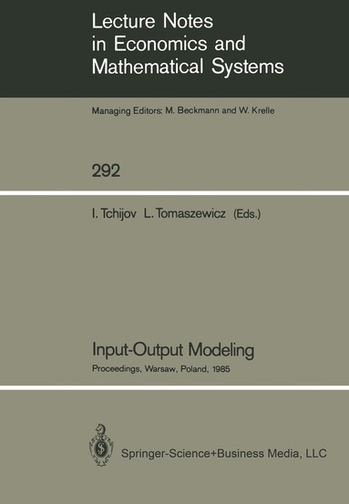 Iouri Tchijov, Lucja Tomaszewicz - Input-Output Modeling, Häftad