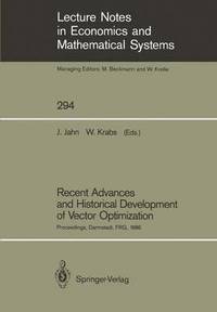 bokomslag Recent Advances and Historical Development of Vector Optimization