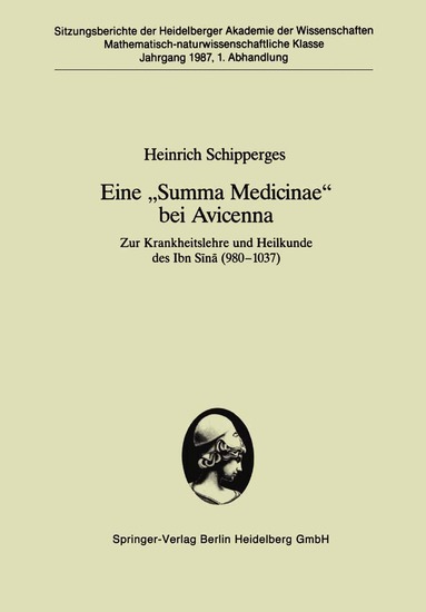 Heinrich Schipperges - Eine „Summa Medicinae“ bei Avicenna, Häftad