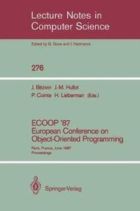 bokomslag ECOOP '87. European Conference on Object-Oriented Programming