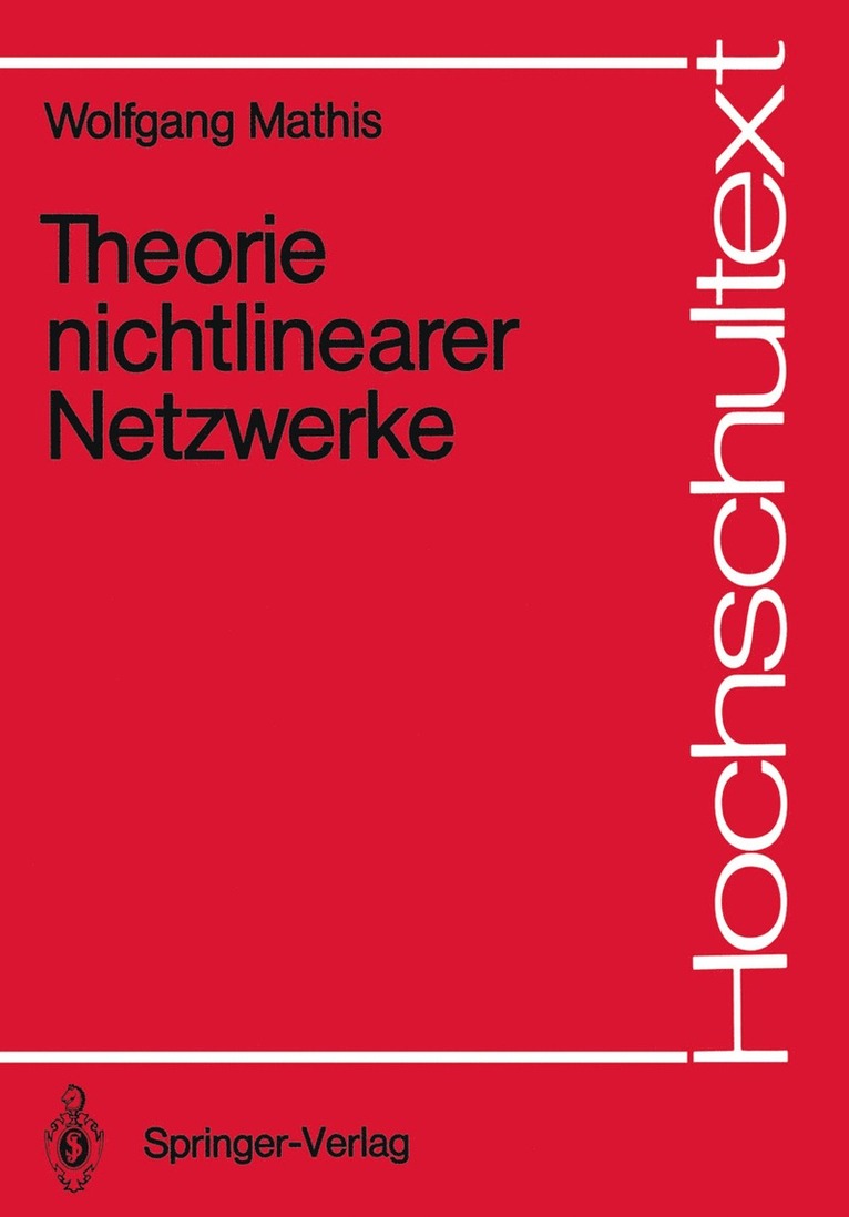 Wolfgang Mathis - Theorie nichtlinearer Netzwerke, Häftad