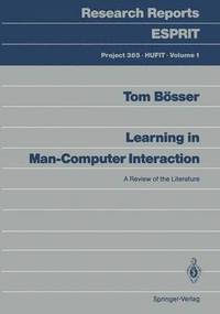 bokomslag Learning in Man-Computer Interaction