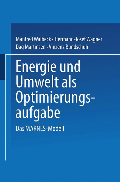 bokomslag Energie und Umwelt als Optimierungsaufgabe